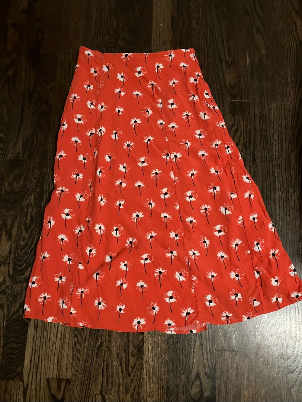 Maeve by Anthropologie Red Floral Midi Skirt - Picture 6 of 6